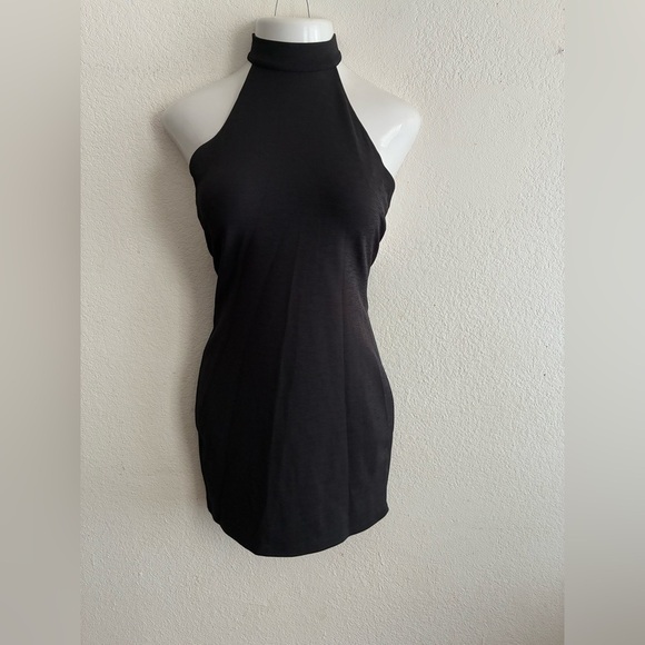 Zara Black Backless  Halter Dress M - Picture 4 of 14